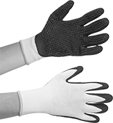 Image of ProductInUse. Front orientation. Gloves. Heat-Protection Gloves, Acrylic Fabric with Nitrile Grip.