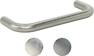 Image of Product. Style 1. Front orientation. Pull Handles and Knobs. Weld-On-Mount Pull Handles, Style 1—Round Grip.