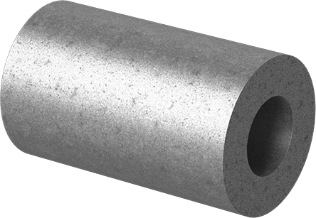 Image of Product. Front orientation. Oil-Embedded Sleeve Bearing for Food&Beverage, 841 Bronze, for 3mm Shaft Diameter and 6mm Housing ID, 10mm Long.