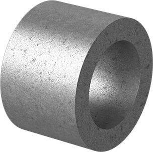 Image of Product. Front orientation. Oil-Embedded Sleeve Bearing for Food&Beverage, 841 Bronze, for 8mm Shaft Diameter and 12mm Housing ID, 8mm Long.