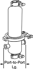 Image of Attribute. Front orientation. Contains Annotated. Sanitary Compressed Air Filters for Oil, Particle, and Bacteria Removal.