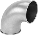 Image of Product. Front orientation. Duct and Fittings. Quick-Disconnect Duct and Fittings, 90° Elbow Connectors.
