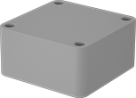 Image of Product. Sensor with Plug. Front orientation. Projecting Mount. Hazardous Location Flat-Body DC Metallic-Object Proximity Sensors.