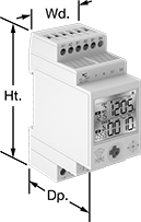 Image of Product. Front orientation. Contains Annotated. Timer Relays. Dual-Channel DIN-Rail Mount Multifunction Timer Relays.