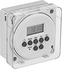 Image of Product. Front orientation. Timer Switches. Panel-Mount Set-to-the-Minute Time and Day Activated Switches, 7-Day Timing Cycle, 1 Circuit Controlled.
