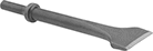 Image of Product. Front orientation. Chisel Bits. 0.401" Round-Shank Chisel Bits for Chiseling and Riveting Hammers, Flat Chisel Bit Blade, 2" Wide Blade.