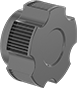 Image of Product. Style 9. Front orientation. Five-Arm Grip. Unthreaded-Hole Knobs, Style 9.