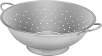 Image of Product. Front orientation. Colanders. Perforated Strainer.