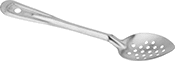 Image of Product. Front orientation. Spoons. Stainless Steel Spoons, Round Bottom, Perforated.