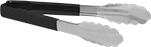 Image of Product. Front orientation. Tongs. Food Service Tongs, Stainless Steel, Plastic Handle.