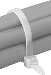 Image of ProductInUse. Front orientation. Cable Ties. Adjustable Cable Ties, Lift Release.