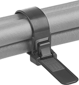 Image of ProductInUse. Front orientation. Cable Ties. Adjustable Cable Ties, Push Release.