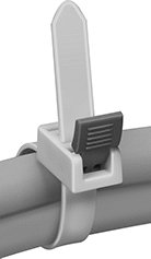 Image of ProductInUse. Front orientation. Cable Ties. Adjustable Cable Ties, Flip Release, Tuck-Back Head.