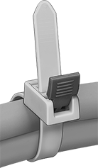 Image of Product. Front orientation. Cable Ties. Adjustable Cable Ties, Flip Release, Tuck-Back Head.