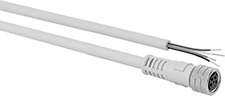 Image of Product. M8 Socket × Wire Leads. Front orientation. Metric Circular Cords. M8 Cords, M8 Socket × Wire Leads.