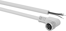 Image of Product. M8 90° Elbow Socket × Wire Leads. Front orientation. Metric Circular Cords. M8 Cords, M8 90° Elbow Socket × Wire Leads.