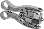 Image of Product. Front orientation. Wire and Cable Strippers. Ethernet and Coaxial Cable Strippers.