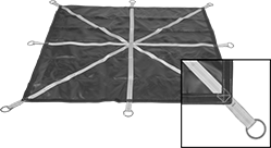 Image of Product. Front orientation. Contains Inset. Tarps. Debris Collection Tarps.