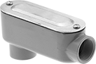 Image of Product. Front orientation. Conduit and Fittings. Conduit Bodies, 90° Elbow (LB), Threaded Conduit Connection.