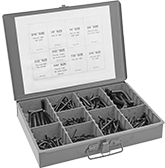 Image of Product. With Metal Compartmented Box. Front orientation. L-Keys. L-Key Sets, Compartmented Metal Box.