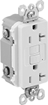 Image of Product. Front orientation. Power Connectors. GFCI Straight-Blade Connectors.