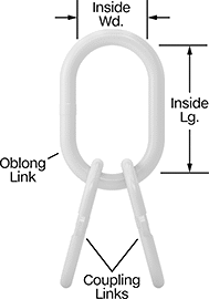 Image of Product. Front orientation. Contains Annotated. Chain Rings. Oblong Chain Ring Assemblies—For Lifting.