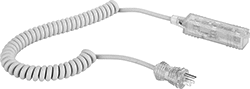 Image of Product. Front orientation. Extension Cords. Snug-Fit Multi-Outlet Coiled Extension Cords.