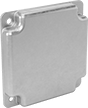 Image of Product. Front orientation. Outlet Box Covers. Extenders with Knockouts for Steel Outlet Boxes, Square, Raised Blank Covers.