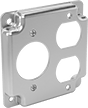 Image of Product. Front orientation. Outlet Box Covers. Covers for Steel Outlet Boxes, For NEMA Outlets and Circular Outlets.