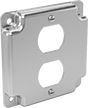 Image of Product. Front orientation. Outlet Box Covers. Covers for Steel Outlet Boxes, For NEMA Outlets, Square.
