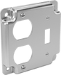 Image of Product. Front orientation. Outlet Box Covers. Covers for Steel Outlet Boxes, For NEMA Outlets and Toggle Switches.