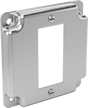 Image of Product. Front orientation. Outlet Box Covers. Steel Outlet Boxes with Knockouts, Square Outlet Boxes, Raised Covers for GFCI Outlets.