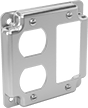 Image of Product. Front orientation. Outlet Box Covers. Covers for Steel Outlet Boxes, For NEMA Outlets and GFCI Outlets.