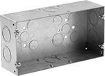 Image of Product. Front orientation. Outlet Boxes. Steel Outlet Boxes with Knockouts, Rectangular Outlet Boxes.