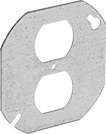 Image of Product. Front orientation. Outlet Box Covers. Extenders with Knockouts for Steel Outlet Boxes, Octagon, Flat Covers for NEMA Outlets.