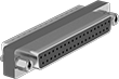 Image of Product. Front orientation. D-Sub Connectors. D-Sub Adapters, DB37 Female × DB37 Male.