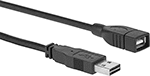 Image of Product. Front orientation. USB Cords. USB Cords, Reversible Straight USB-A Plug × Straight USB-A Socket.