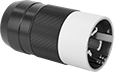 Image of Product. Front orientation. Power Connectors. Turn-Lock Connectors, California Standard Plugs.