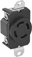Image of Product. Single. Front orientation. Power Connectors. Turn-Lock Connectors, Non-NEMA Outlet-Box-Mount Female Receptacles, Single.