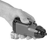 Image of ProductInUse. Front orientation. Impact Wrenches. Air-Powered Impact Wrenches, Straight Grip.