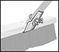 Image of ProductInUse. Front orientation. Contains Border. Push Broom Handle Braces. Clamp Brace.