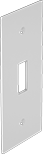 Image of Product. Front orientation. Raceway and Fittings. Multichannel Low-Profile Raceway and Fittings, Rectangle Outlet Box Covers, Toggle Switch.