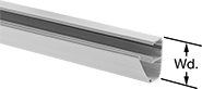 Image of Product. Front orientation. Contains Annotated. Raceway and Fittings. Multichannel Low-Profile Raceway and Fittings, Raceway, 2 Channels.