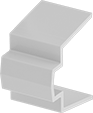 Image of Product. Front orientation. Raceway and Fittings. Multichannel Low-Profile Raceway and Fittings, Wire Retention Clips.