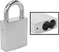 Image of Product. Front orientation. Contains Inset. Padlocks. Weather-Resistant Replaceable-Cylinder Padlocks, Style A.