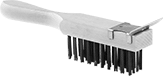 Image of Product. Front orientation. Abrasive Hand Brushes. Aggressive-Cleaning Abrasive Hand Brushes with Scraper, Straight Handle.
