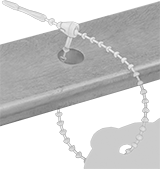 Image of ProductInUse. Front orientation. Cable Ties. Beaded Cable Ties, Nonreusable.