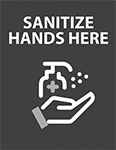 Image of Product. Front orientation. Hand Sanitizer Dispenser Stands. Hand Sanitizer Dispenser Stands, Signs, Sanitize Hands Here.