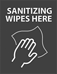 Image of Product. Front orientation. Hand Sanitizer Dispenser Stands. Hand Sanitizer Dispenser Stands, Signs, Sanitizing Wipes Here.