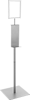 Image of Product. Front orientation. Hand Sanitizer Dispenser Stands. Hand Sanitizer Dispenser Stands, Floor Stands with Frame, For Push-Activated and Touch-Free Dispensers.